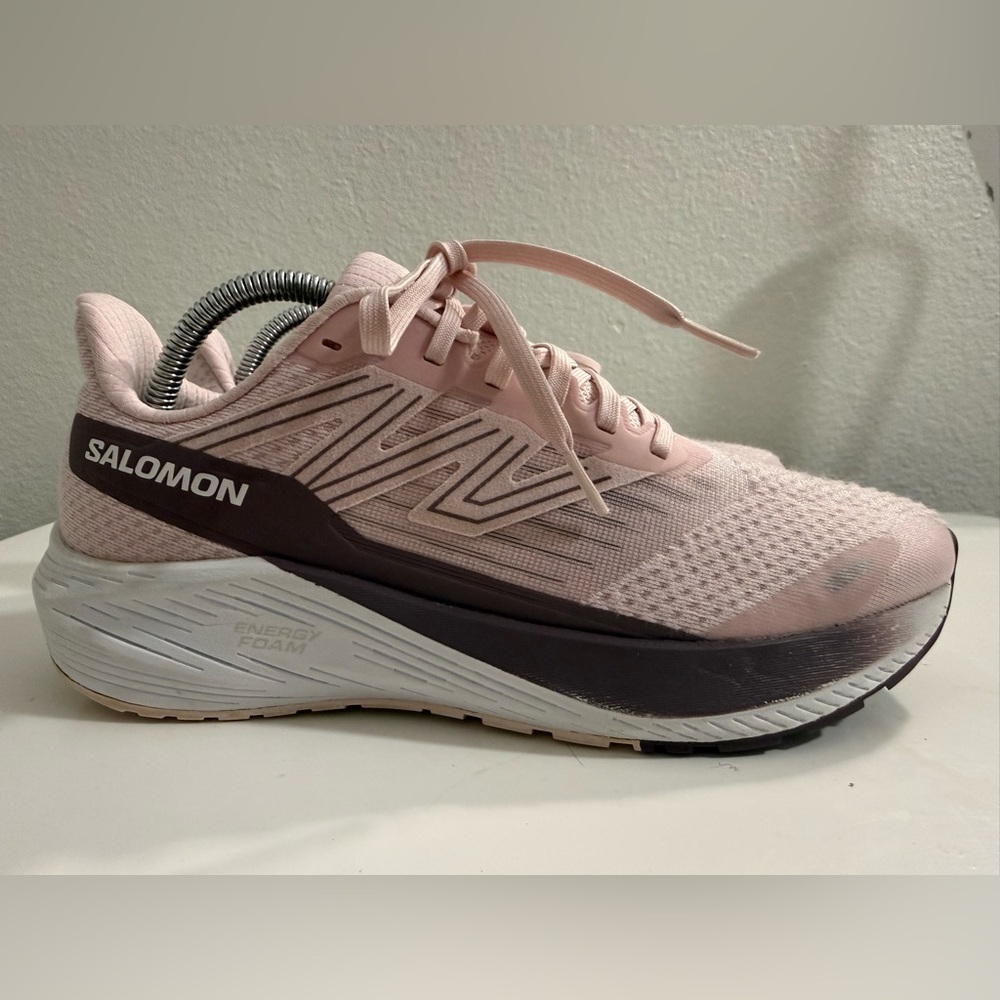 Salomon Aero blaze Women's Running Shoes - Pink and White - Picture 2 of 6